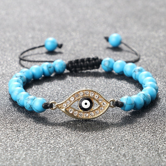 Pulsera de circonitas microincrustadas de ojo de diablo para mujer