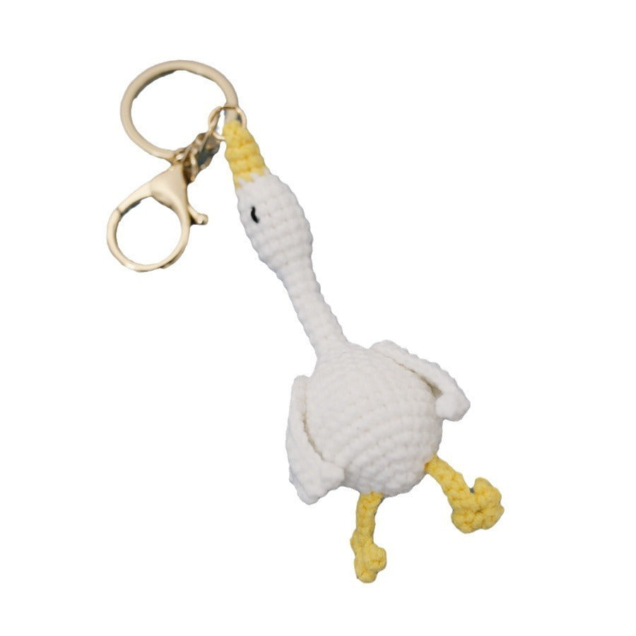 Wool Woven Swan Pendant Hand-crocheted Keychain Creative Handicraft Finished Product