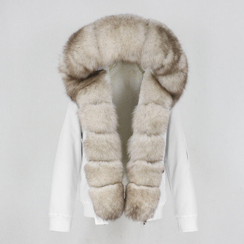 New Parka Thick Raccoon Fur Liner Detachable Jacket