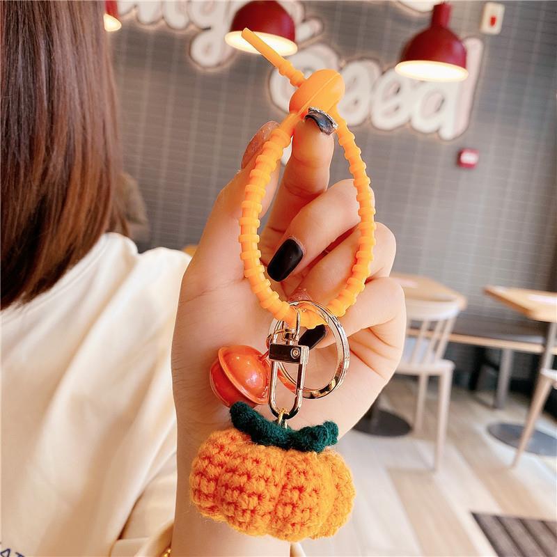 Internet Celebrity Ins Lamb Black Cat Car Key Ring Handbag Pendant Hand Woven