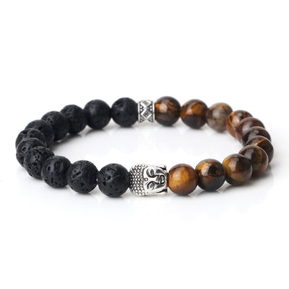 Pulsera de cuentas con joyas de mano para hombre