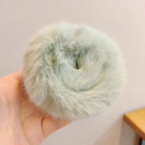 Autumn And Winter Girl Versatile Imitation Rabbit Fur Plush Head Rope Headdress