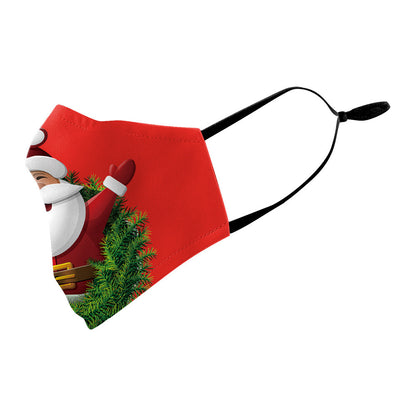 Christmas Single Corner Print Double Layer Dust Mask