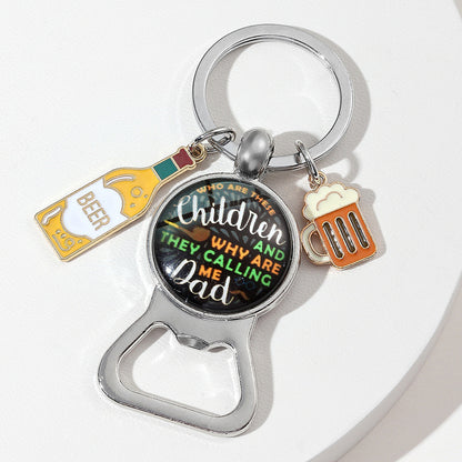 Creative American Beer Keychain Pendant Bottle Opener Metal