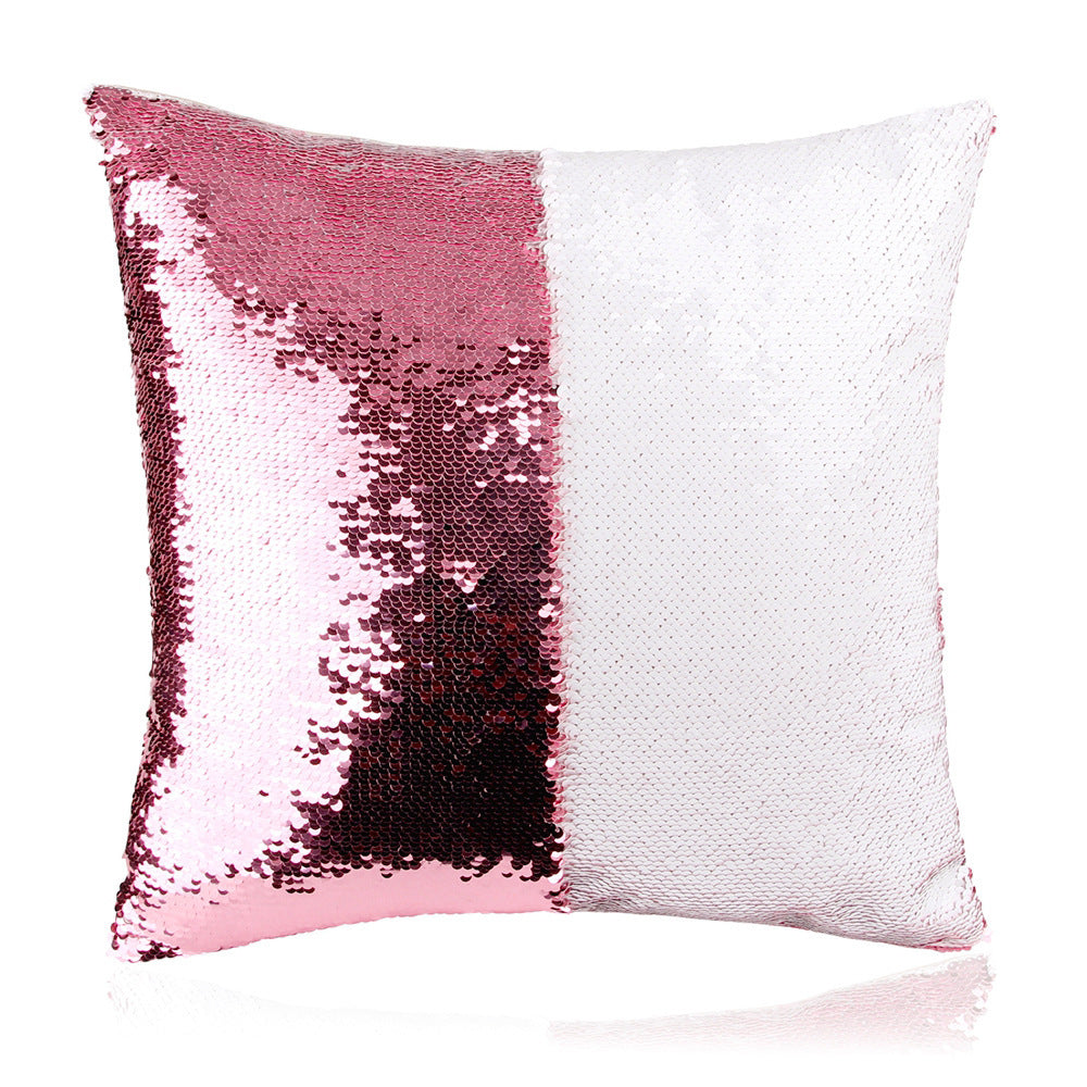 Sequins Throw Pillowcase with Custom Photo