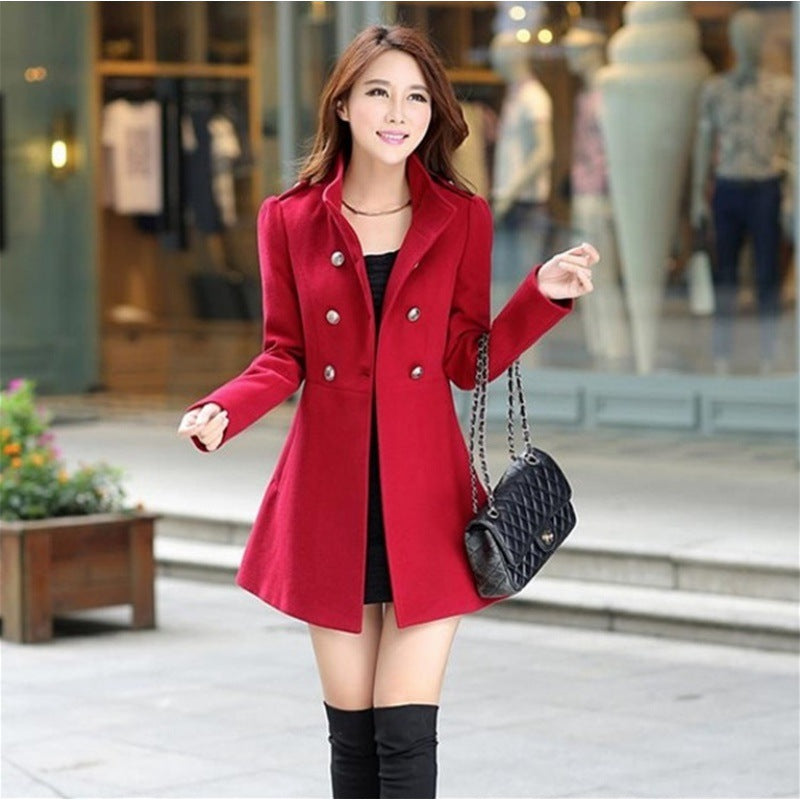 Women's Woolen Coat Korean Style Woolen