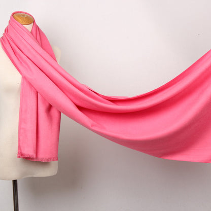 Solid Color Brushed Shawl Tassel Plus Size Thickening Annual Meeting Scarf