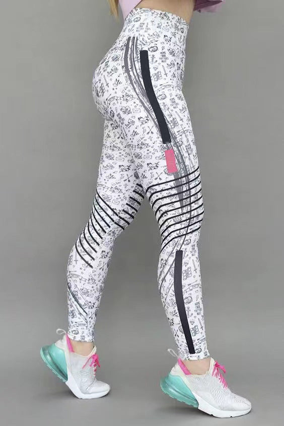 Pantalones de yoga ajustados y estampados