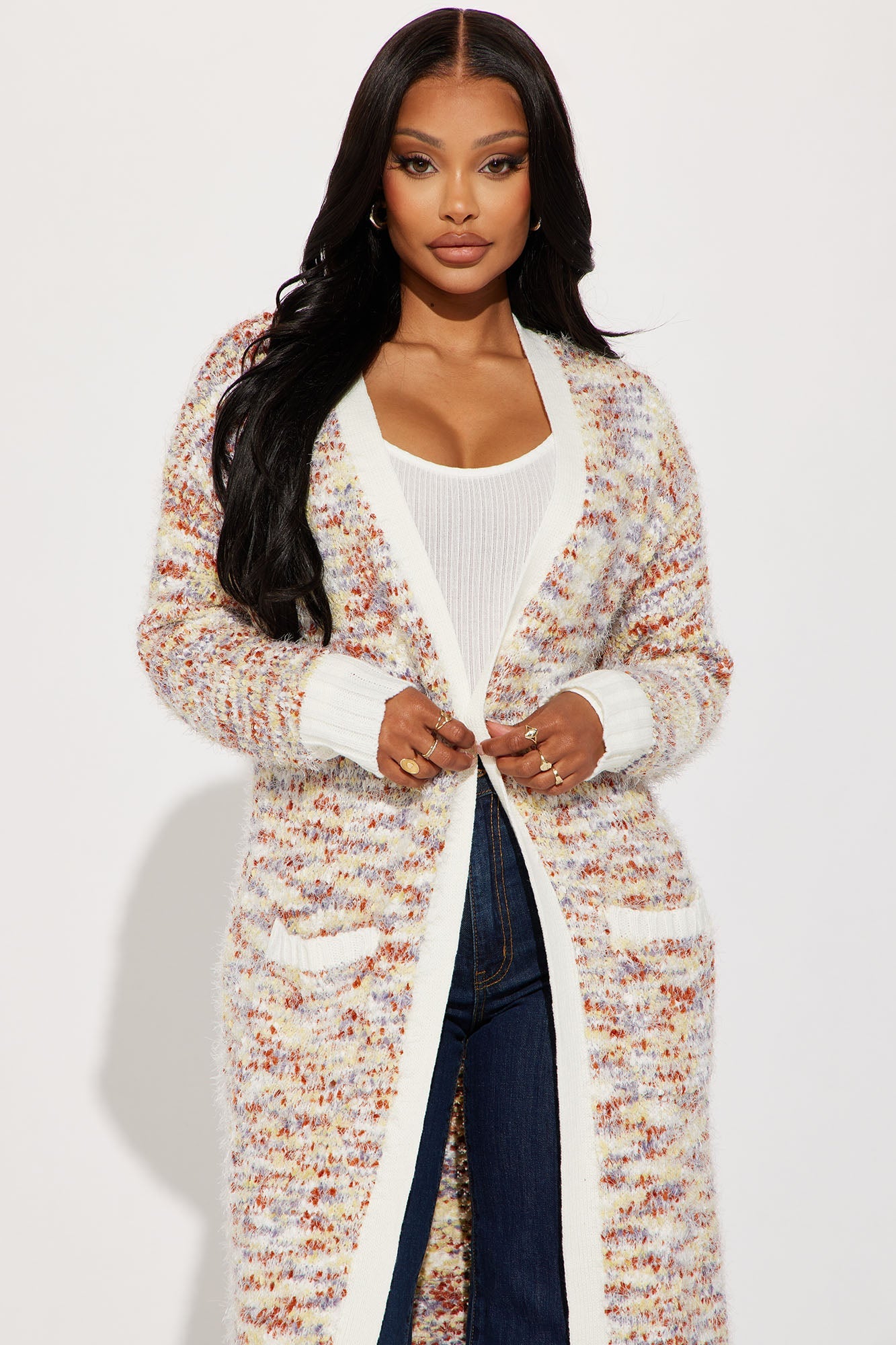 Confidence Boost Cardigan Sweater - Multi Color