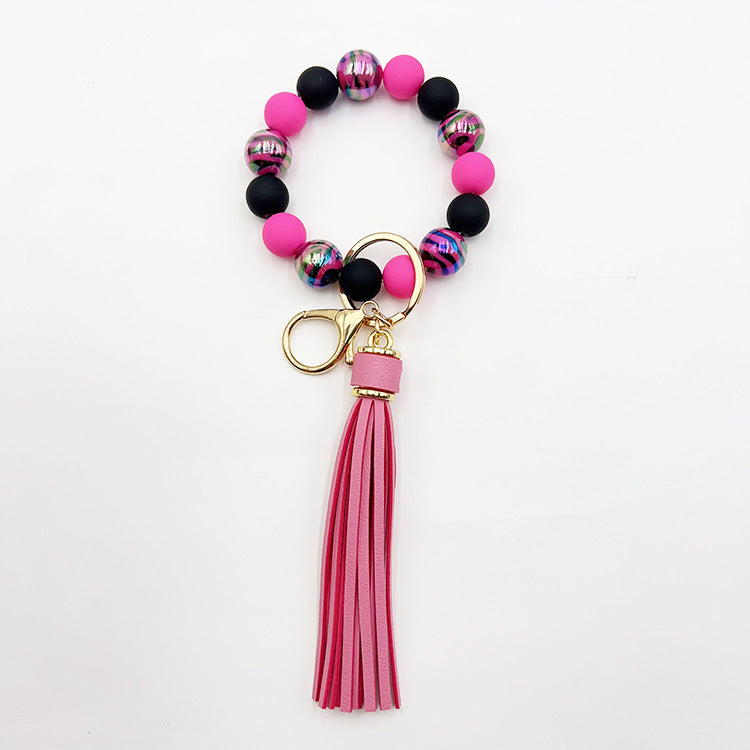 Handmade Beaded Bracelet Tassel Key Chain