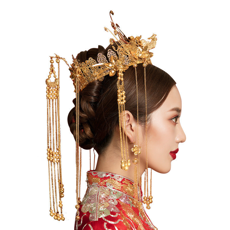 Headdress Wedding He Clothing Hair Accessories Antique Hair Crown Gold