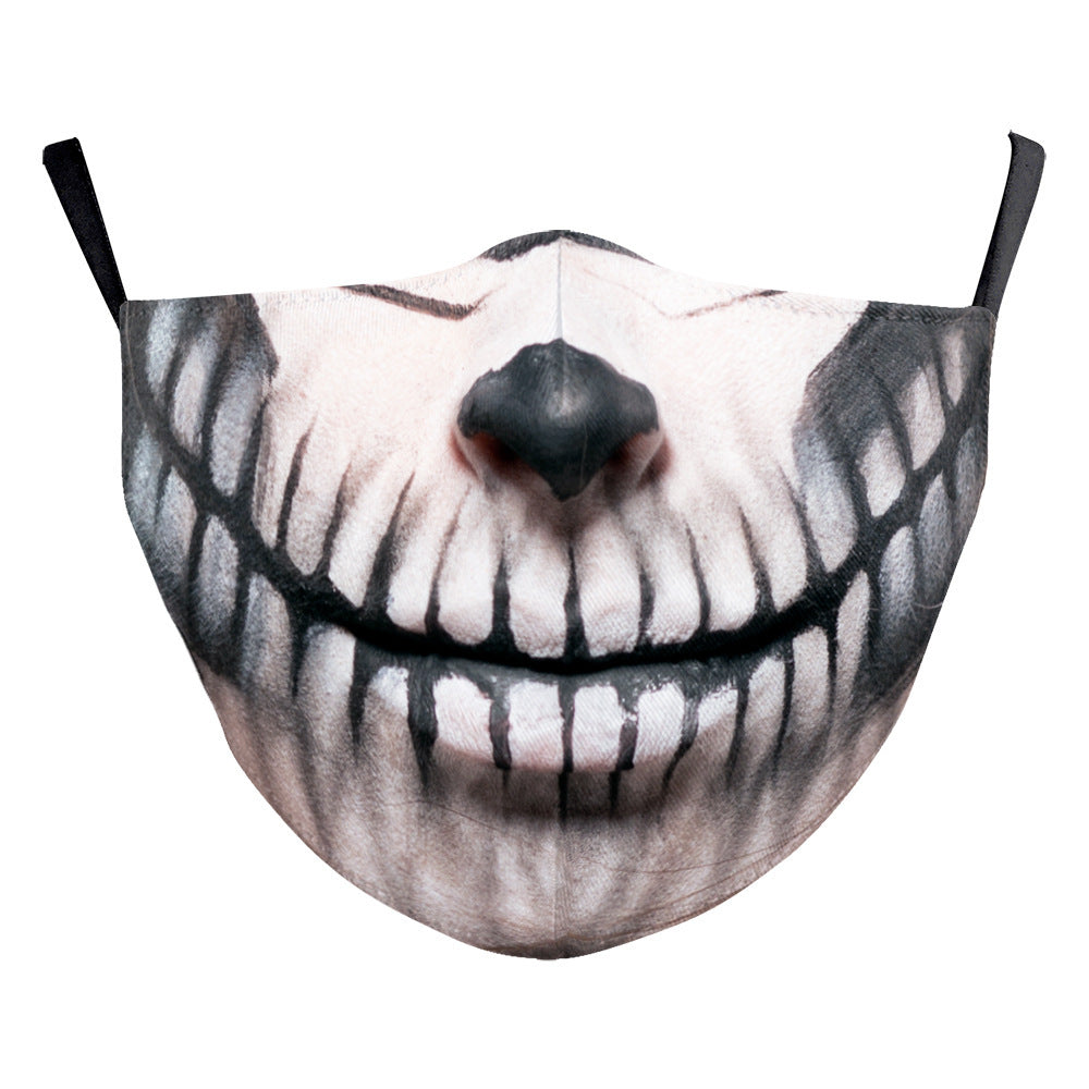 Digital Printing Ghost Face Wansheng Clown Funny Double-layer Dust Mask