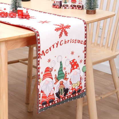 Mantel navideño con estampado doble de muñeco de nieve