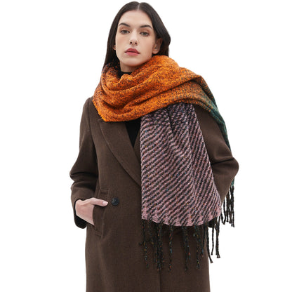 Men Women Gradient Scarf Shawl