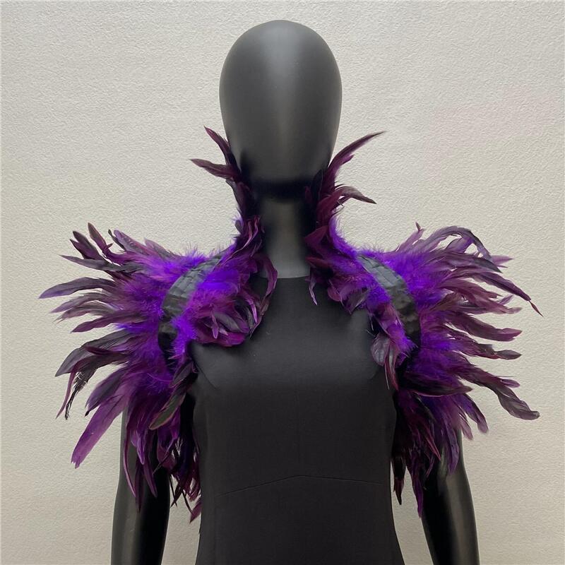 Feather Shawl Cape Performance Ball Feather Cloak