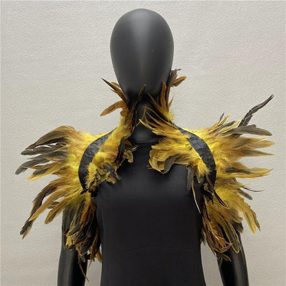 Feather Shawl Cape Performance Ball Feather Cloak