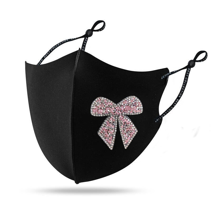 Diamond Mask Shiny Diamond Bow Creative Cloth Mask