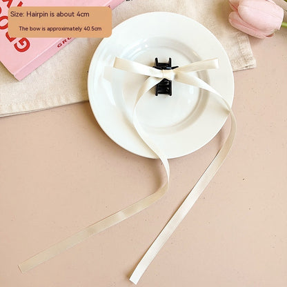 Cute Bow Ribbon Grip Sweet Children's High-grade Back Headdress