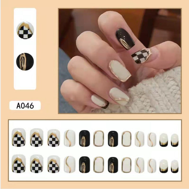 Removable Wearable False Nail With Diamond