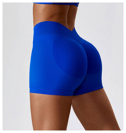 High Waist Yoga Short Belly Contracting Hip Raise Fitness Pants