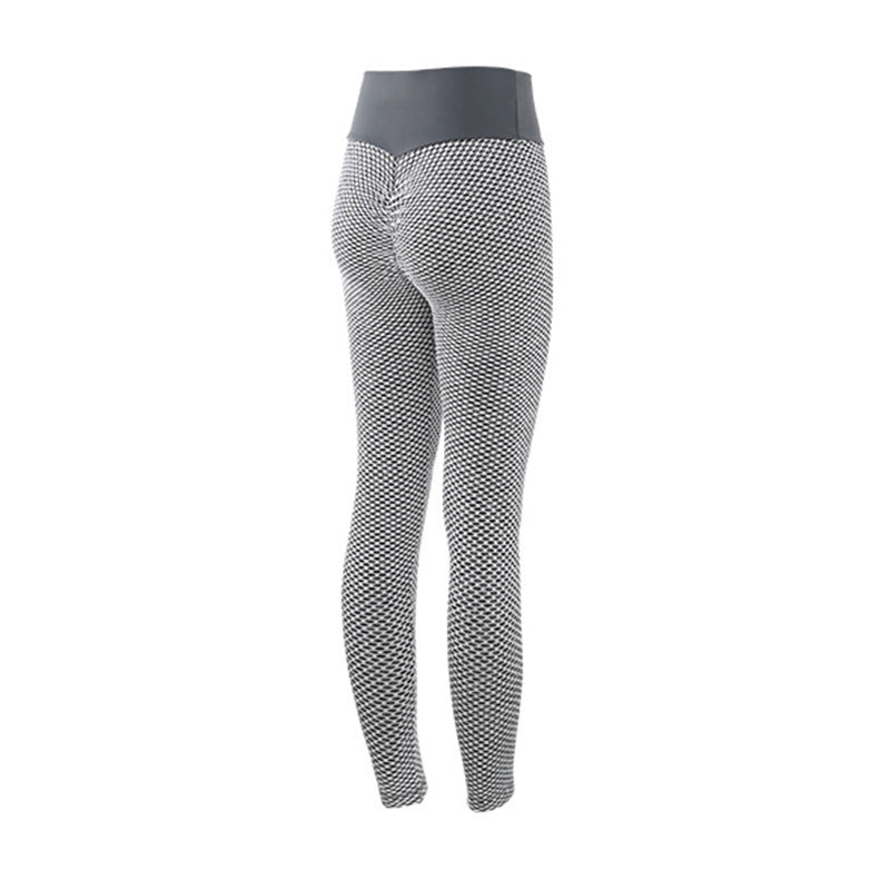 Leggings a cuadros para fitness, pantalones de yoga, leggings de cintura alta sin costuras y transpirables para gimnasio