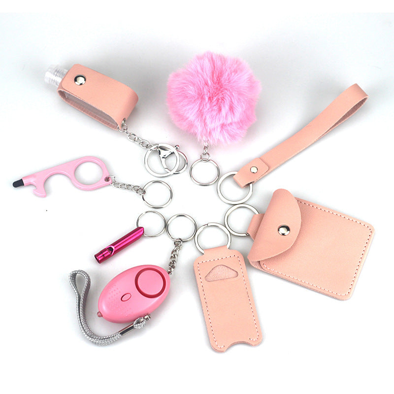 9-piece Keychain Fashion Leather