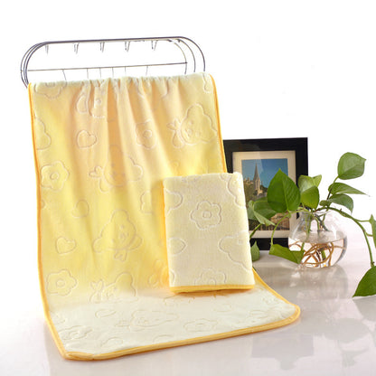 Hemming embossed microfiber towel