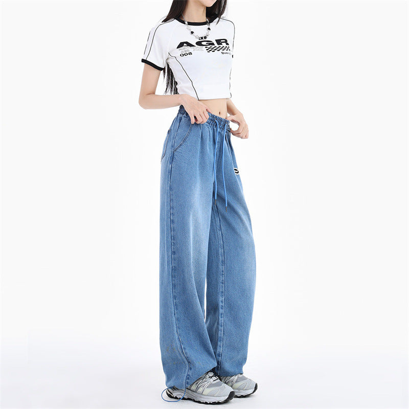 Tencel Thin Ice Silk Wide Leg Jeans