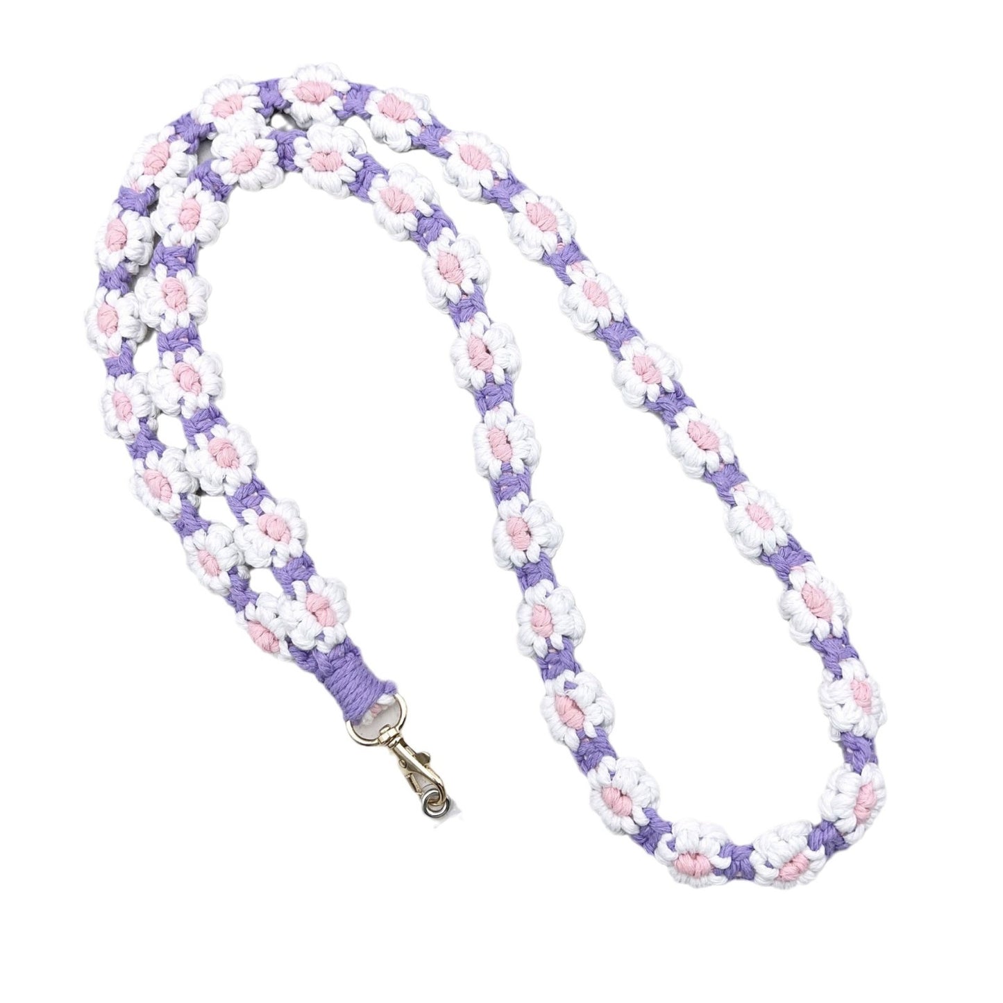 Hand-woven Artistic Summer Little Flower Cross-body Lanyard Keychain