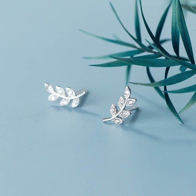 S925 Silver Mori Style Sweet And Simple Branch Bud Earrings