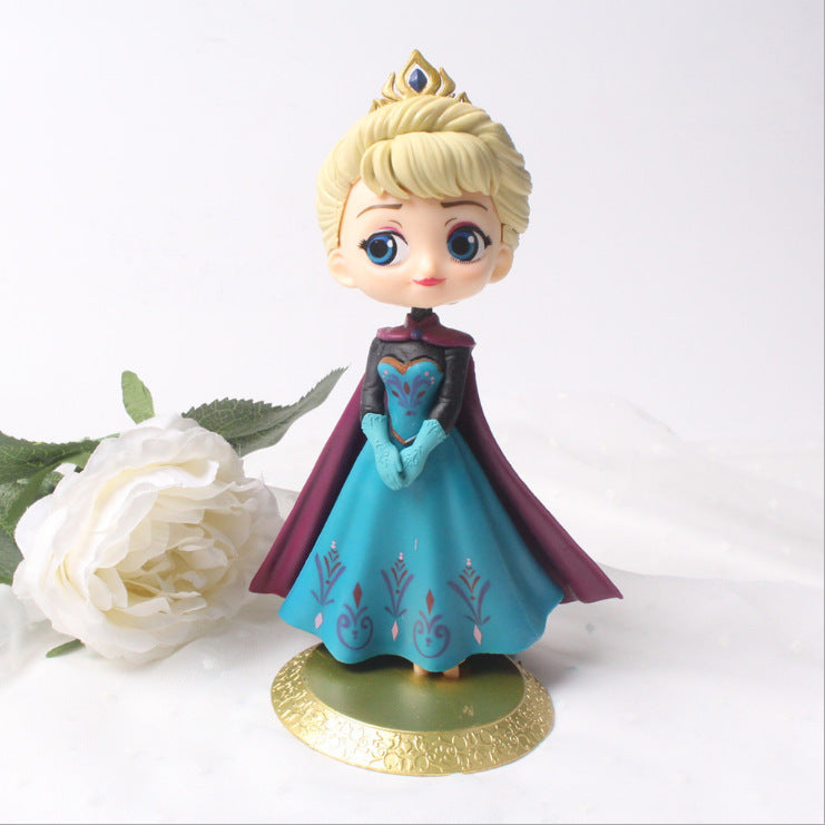 Cake Decorative Ornaments 2nd Generation Princess Elsa Princess Anna Hand-made Model Scene Decoration