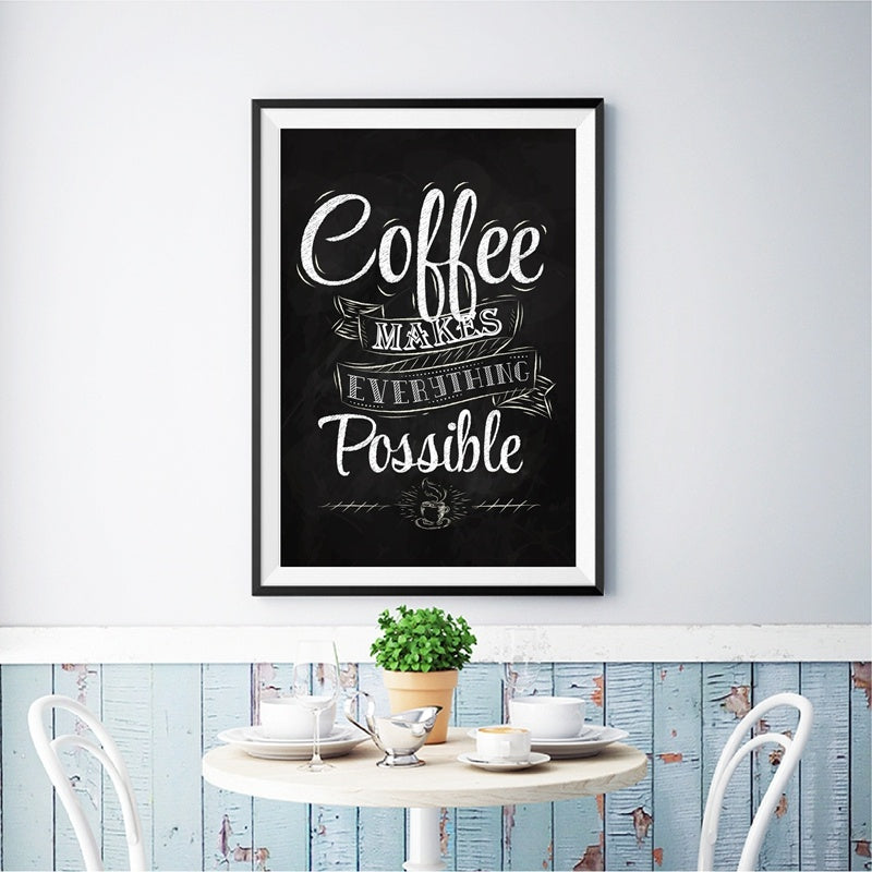 Cuadro de pared de café