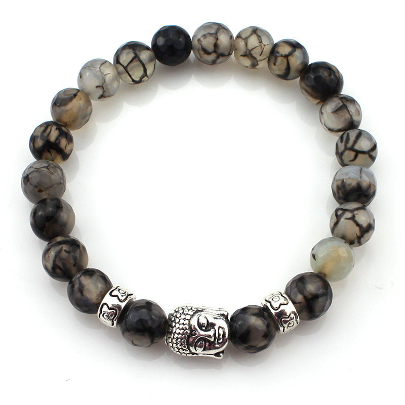 Natural Stone Buddha Head Bracelet