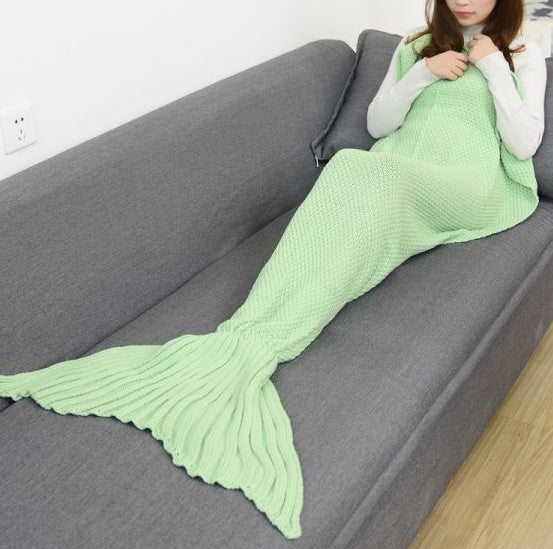 Mermaid Tail Knitting Sleeping Blanket