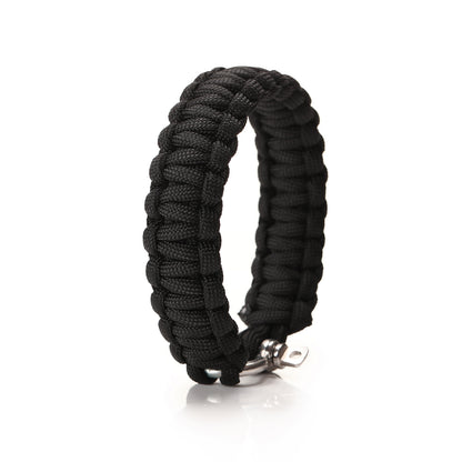 Pulsera de paracord con hebilla en forma de O para exteriores, pulsera de supervivencia tejida con cuerda de paraguas de siete núcleos