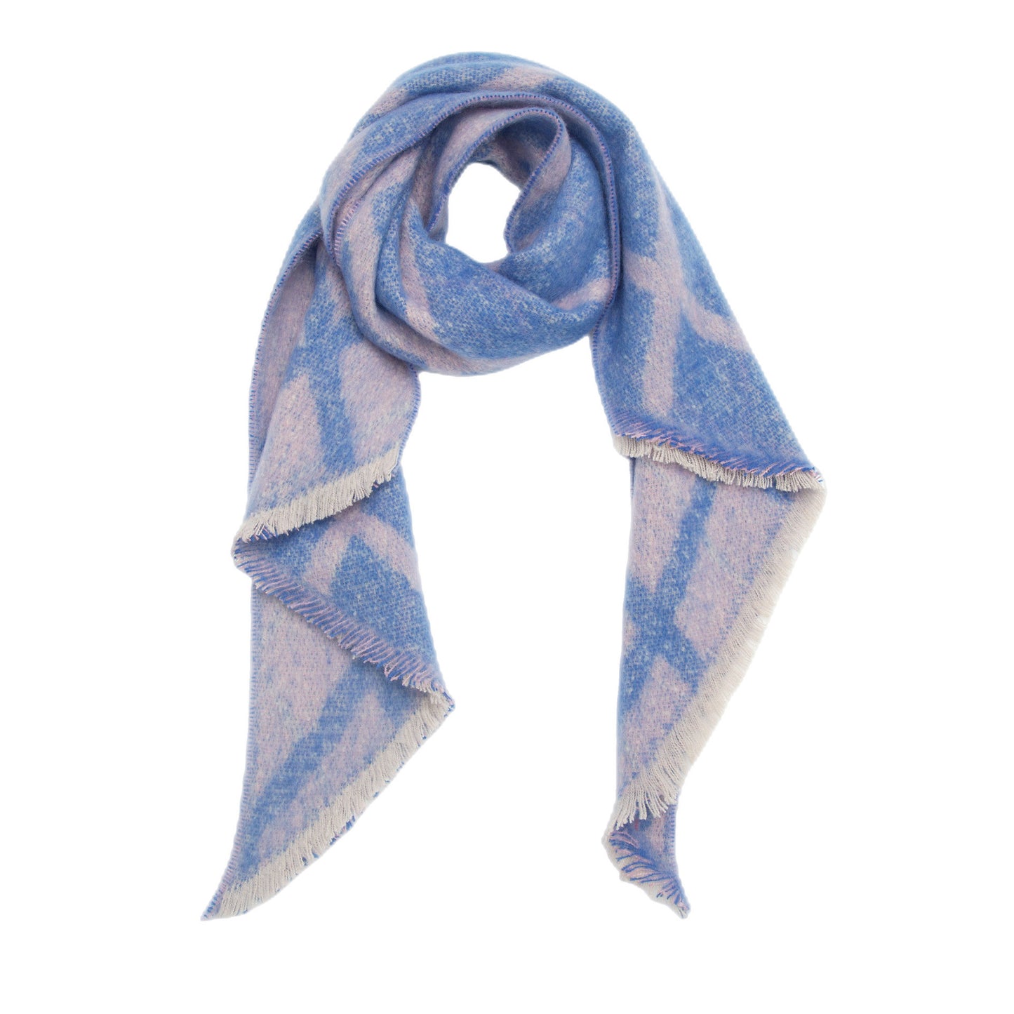 European And American Yarn Rhombus Twill Scarf