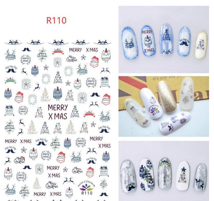 Christmas nail decals ornaments nail stickers