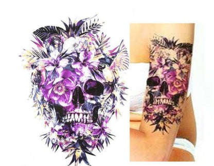 Big tattoo stickers waterproof men and women half arm small arm flower arm tattoo durable simulation thigh calf ins net red sticker