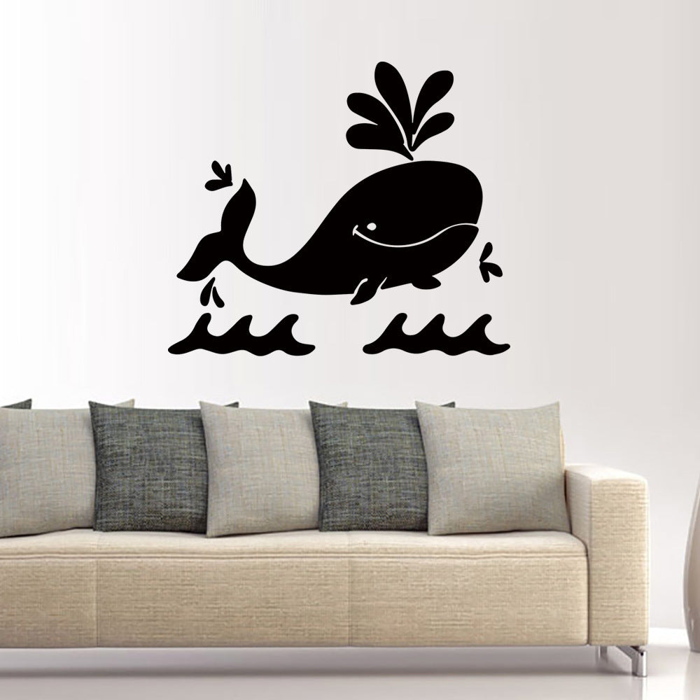 Whale Mirror Wall Stickers