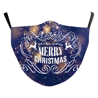 Christmas Snowflake Digital Printing Double-layer Dust Mask