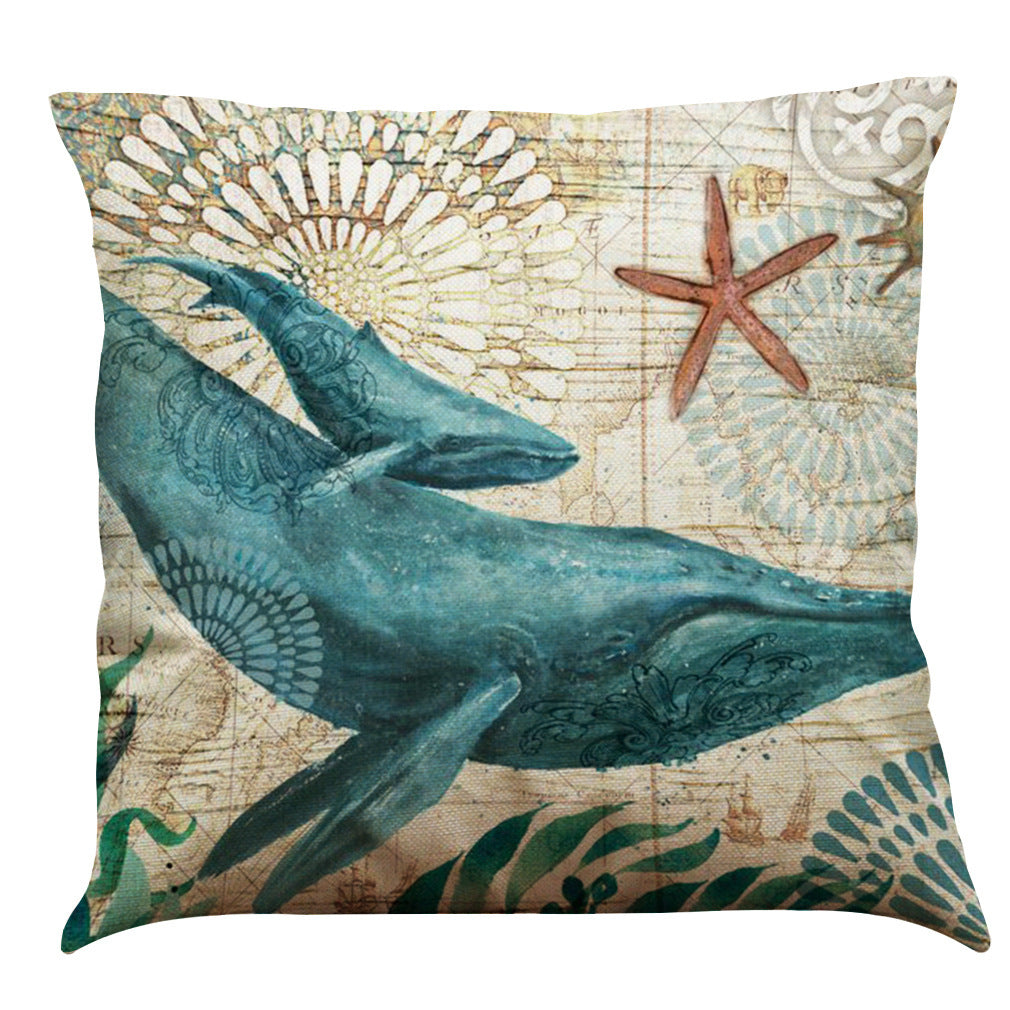 Cushion Covers Sea Turtle Printed Throw Pillow Cases For Home Decor Sofa Chair Seat