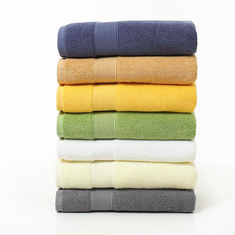 Cotton thickened plain colored bath towel