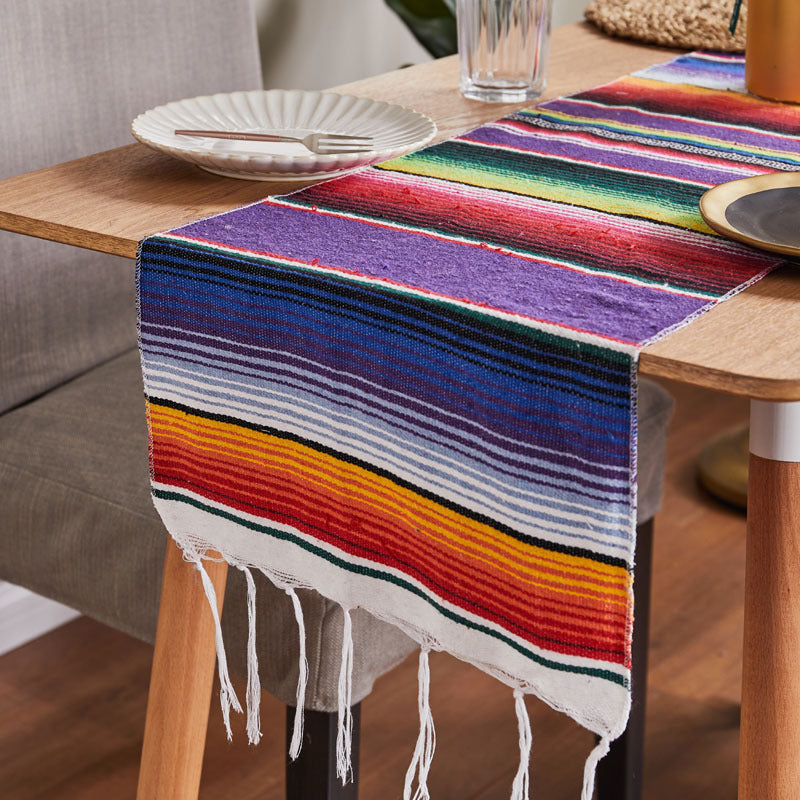 Flag Woven Tablecloth Tassel Blanket Beach Blanket Beach Mat