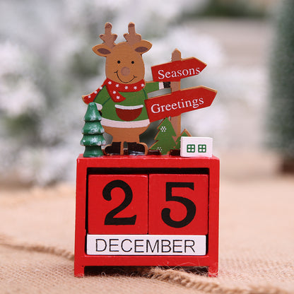 Christmas wooden calendar decorations