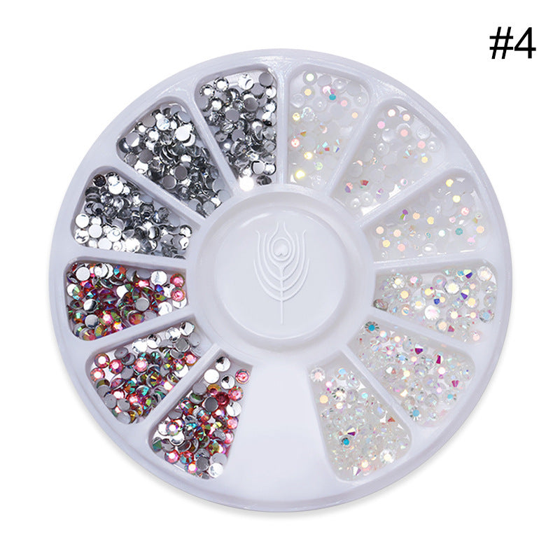 Flat Bottom Colored Diamond Nail Polish Decoration