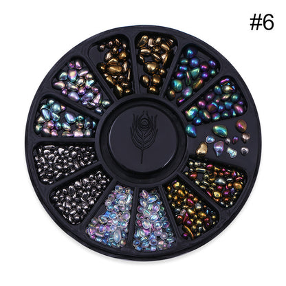 Flat Bottom Colored Diamond Nail Polish Decoration