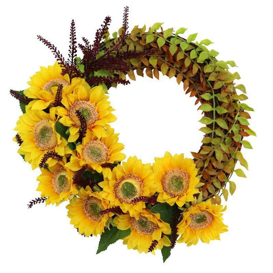 Artificial Silk Flower Thanksgiving Day Door Decoration Wall Hanging Wreath