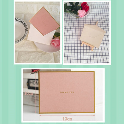 Quartet Bronzing Border Business Blessing Small Card Korea Creative Mini Tanabata Valentine's Day Message Thank You Card