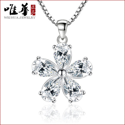 Factory Direct Sales Plum Blossom Pendant Women Necklace  Jewelry