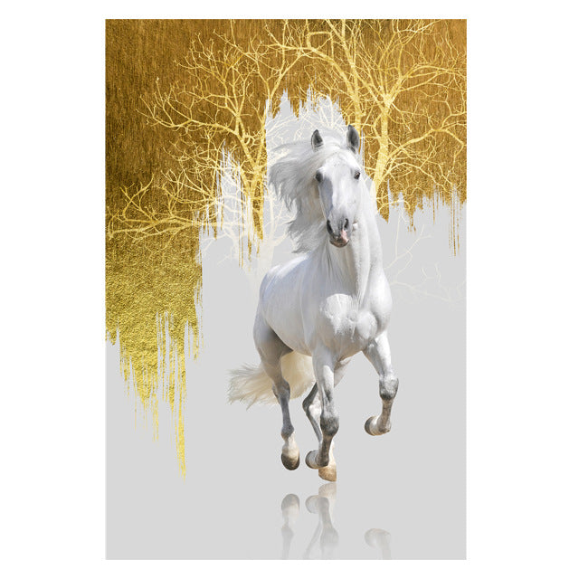 Galloping Horse Art Canvas Painting